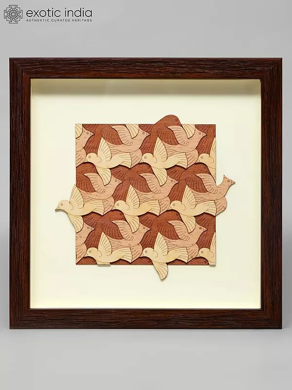10" Escher Birds | Wood Art Frame | Wall Hanging