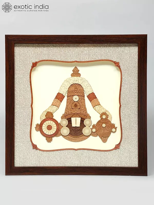 12" Lord Tirupati Balaji (Venkateshvara) | Wall Hanging Wood Frame