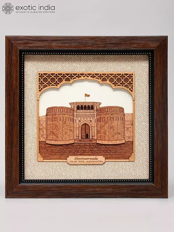 8" Shaniwar Wada | Wall Hanging Wood Frame | Home Decor
