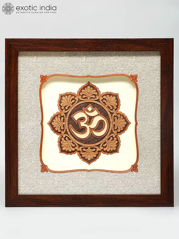 10" Om (Aum) - Symbol of Hinduism | Wall Hanging Wood Frame