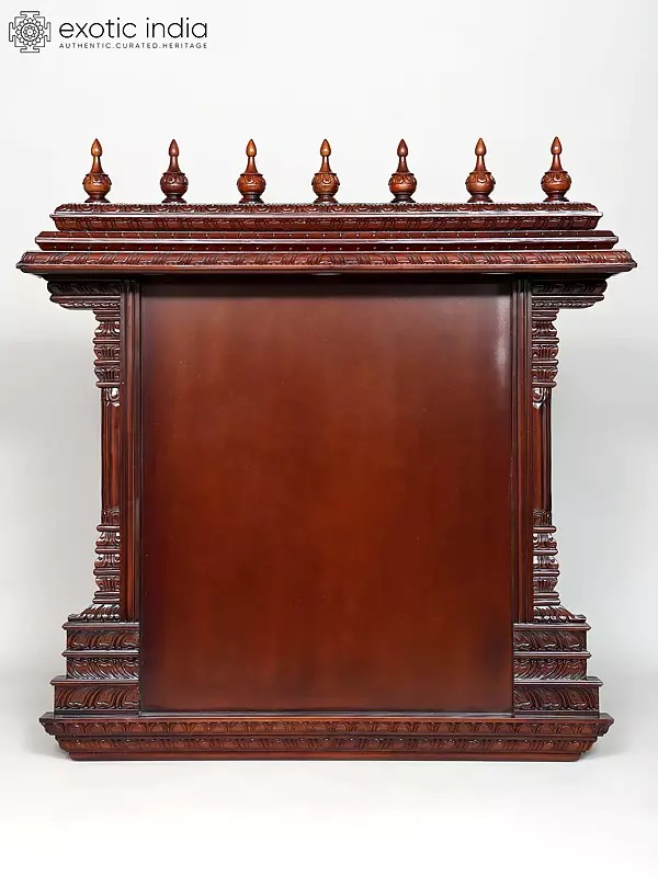 50" Large Temple Design Wood Panel | Wall Hanging