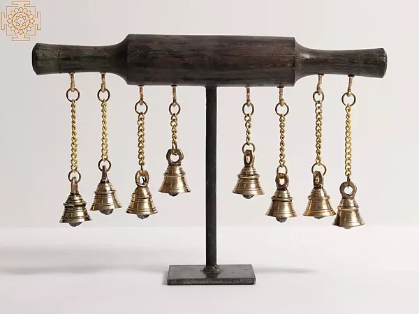 12" Decorative Rolling Pin with Dangling Bells