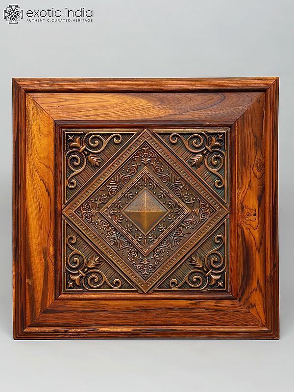 26" Bronze Design Wood Carved Frame | Wall Hanging