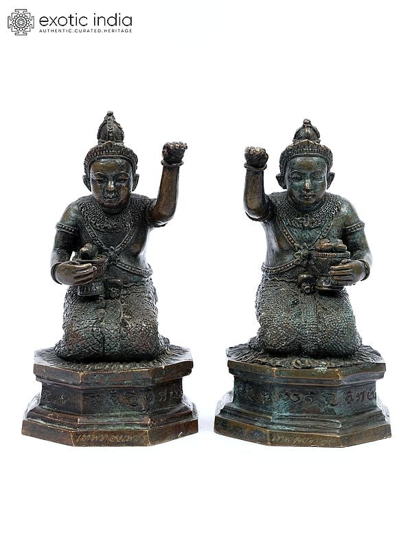 5" Kuman Thong | Thai Bronze Statues for Bring Luck and Fortune