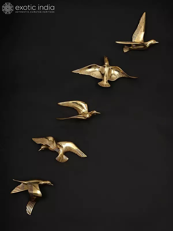 Decorative Wall Hanging Birds | Set of Five | Wall Decor