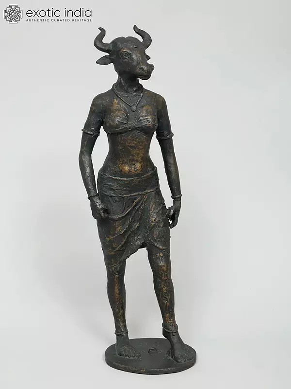 Gomata: The Cow-Headed Goddess| Modern Art Bronze Sculpture