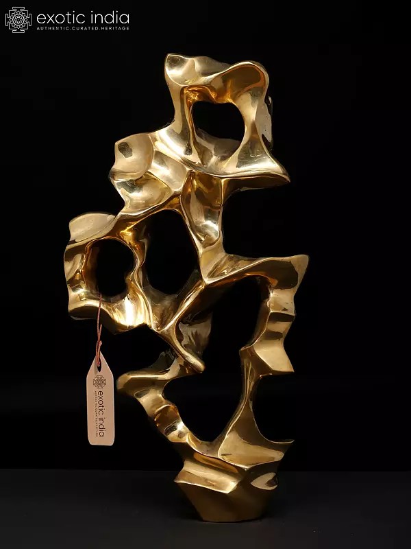 16" Frozen Flow - Abstract Modern Art Sculpture | Table Decor