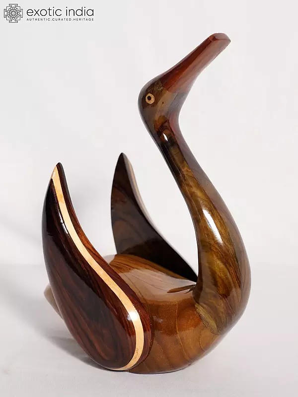 12" Decorative Wood Duck For Home | Handmade Rosewood Home Decor Item