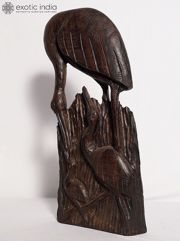 18" The Bird Family - Decorative Item | Handmade Rosewood Home Decor Item