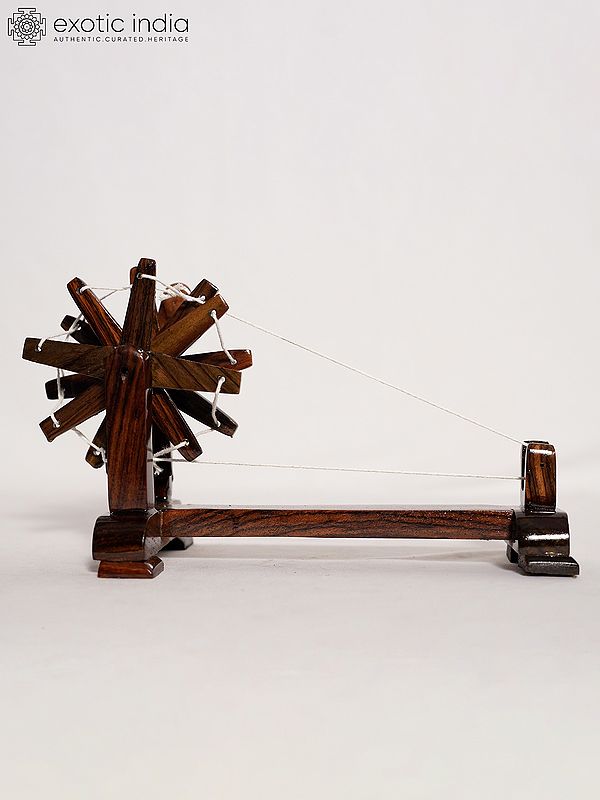 10" The Charkha Of Gandhi Ji | Handmade Rosewood Home Decor Item