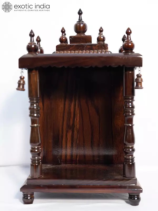 16" Wood Temple For Wall Hanging | Handmade Rosewood Home Decor Item