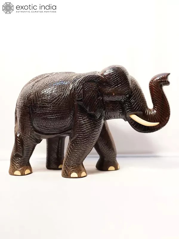 22" Beautiful Elephant Sculpture | Handmade Rosewood Figurine