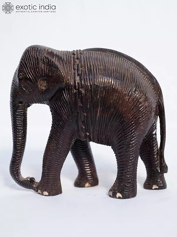 6" The Standing Calm Elephant for Home and Gifting | Handmade Rosewood Figurine