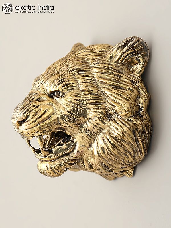 4" Superfine Lion Face Wall Hanging Statue | Home Decor