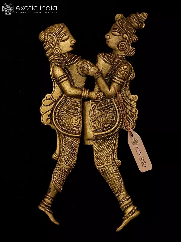 6" Amorous Couple Nut Cracker in Brass