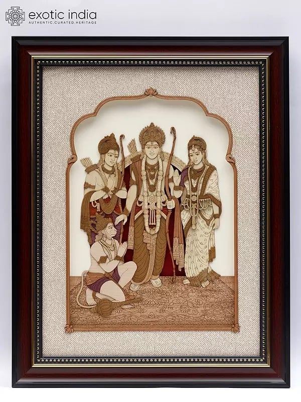 Shri Ram Darbar | Wood Carved Frame | Wall Hanging