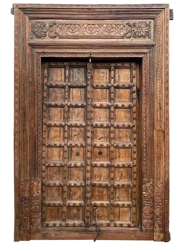 104" Large Vintage Style Antique Old Wood Door For Home