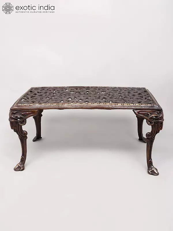 36" Large Size Designer Brass Table | Home and Living