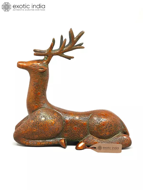 8" Decorative Brass Deer | Table Decor Figurine