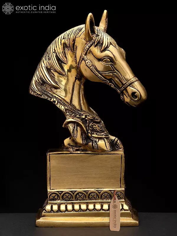9" Stylized Horse Figurine | Table Decor Piece | Brass Statue