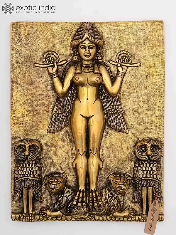 10" Burney Relief - The Queen of The Night | Wall Hanging Brass Statue