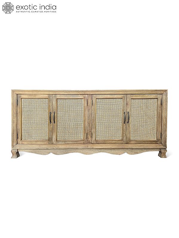 71" Large Aesthetic Sideboard With Four Door Cabinet For Home