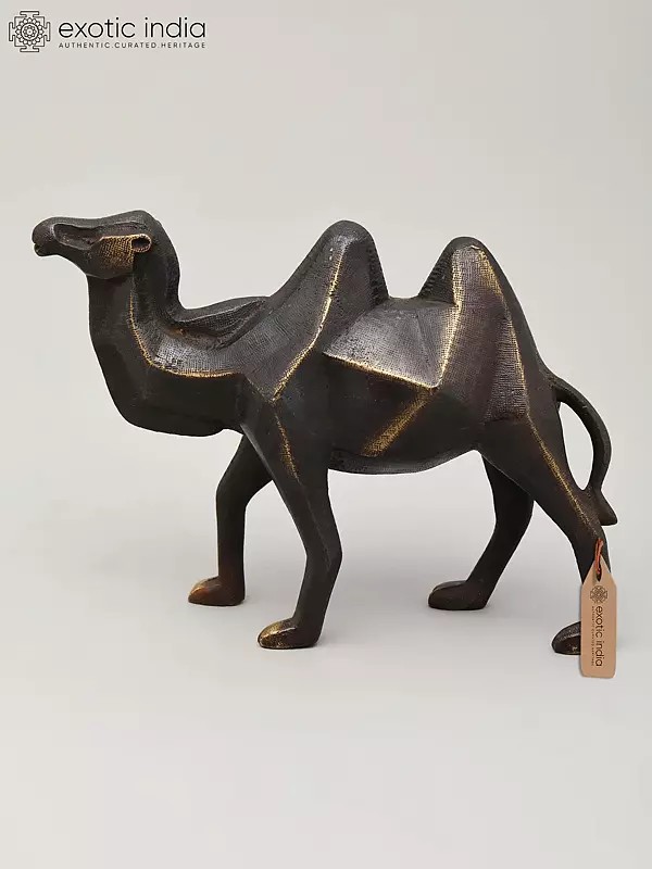 9" Stylized Brass Camel | Table Decor