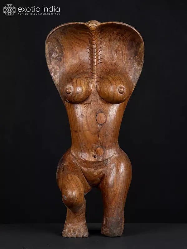 15" Snake Woman | Modern Art Sculpture