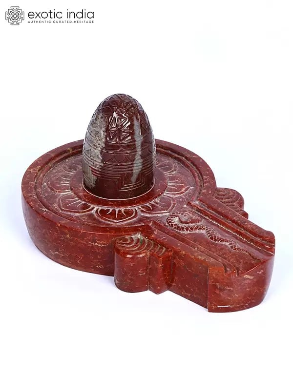 5" Yantra Carved on The Top of The Shiva Linga