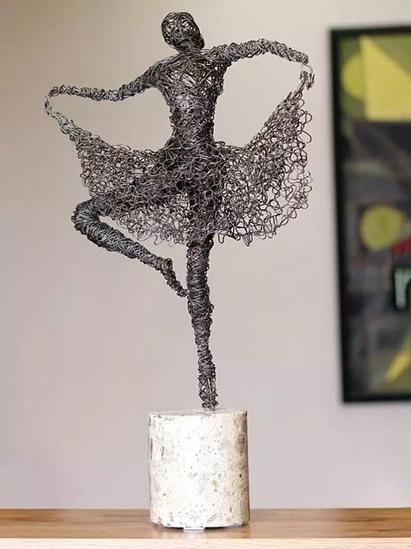 11" Dancing Girl Theme | Iron Wire Art | Table And Home Décor