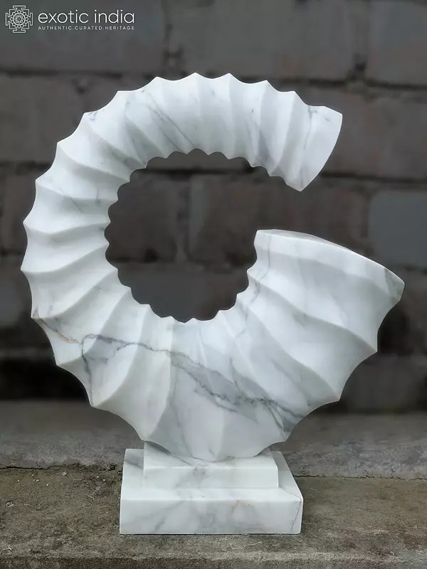 25" Art Without Limits | Decorative Sculpture | White Marble | Hand Carved