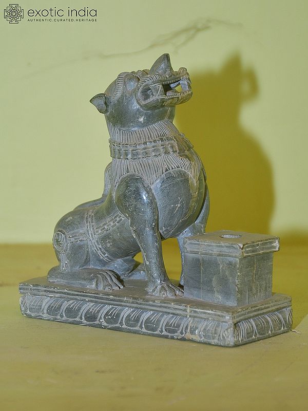 6" Roaring Lion | Stone Statue | Home Decor| Hand Carved