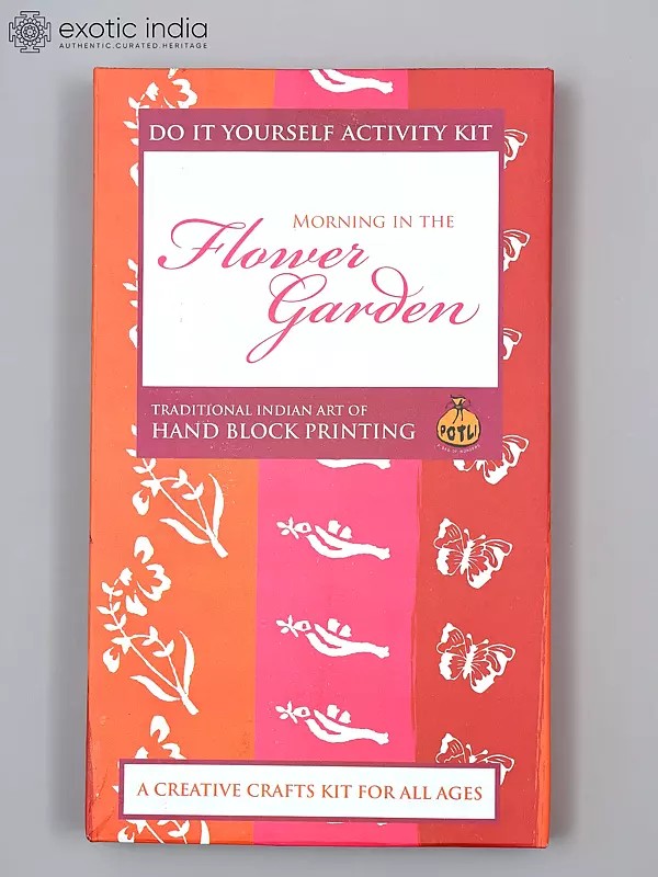 Flower Garden - Handmade DIY Wooden Block Printing Craft Kit | Activity Kit for Kids