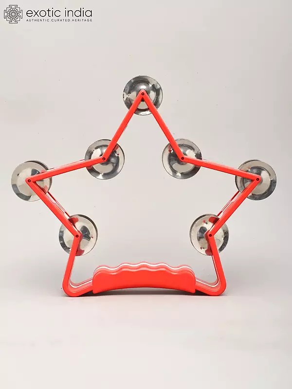 10" Star Shaped Tambourine | Indian Musical Instrument