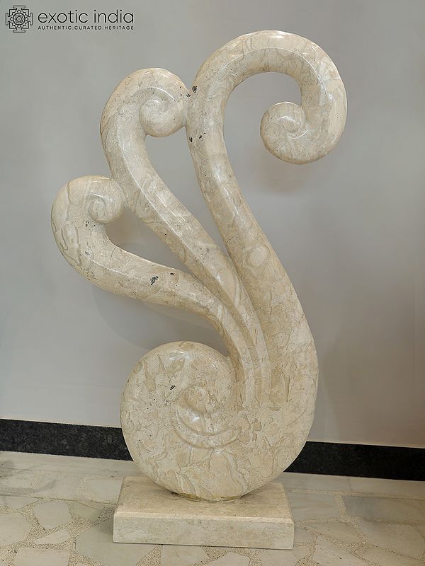 45" Flow of Grandeur | Modern Art Statue | Marble | Excellent Indian Art