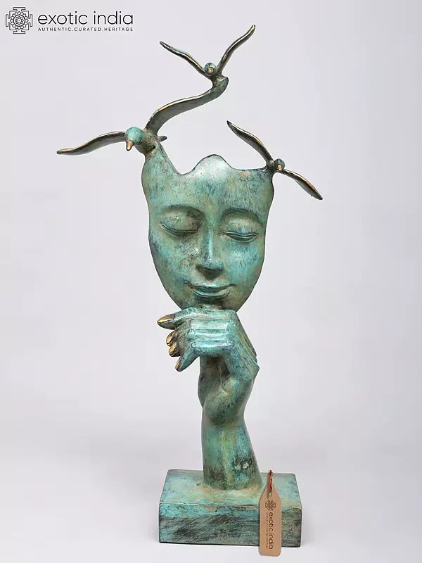 Flight of Imagination – Where Stillness Gives Wings to Thought | Artistic Modern Art Brass Statue