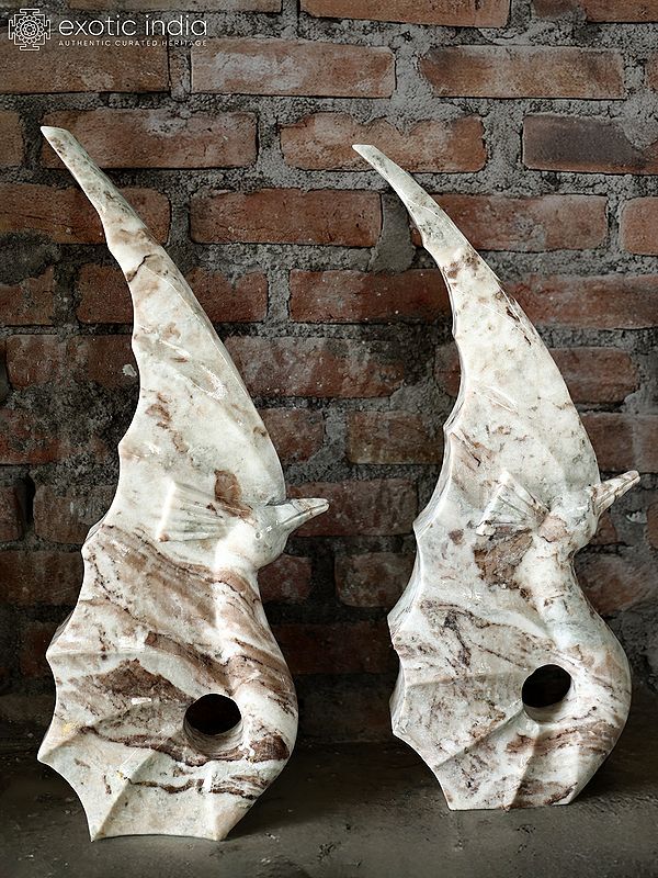 31" Peacock | Abstract Modern Art | Marble Statue | Exquisite Indian Art