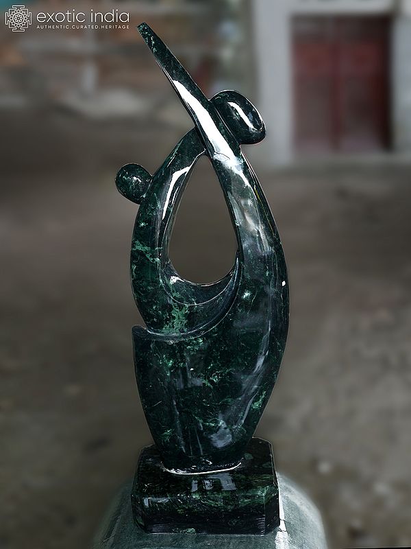 30" Deep Feeling of Embrace | Abstract Modern Art Marble Sculpture | Exquisite Indian Art