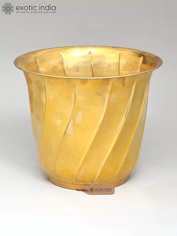 6" Decorative Brass Planter | Home Decor