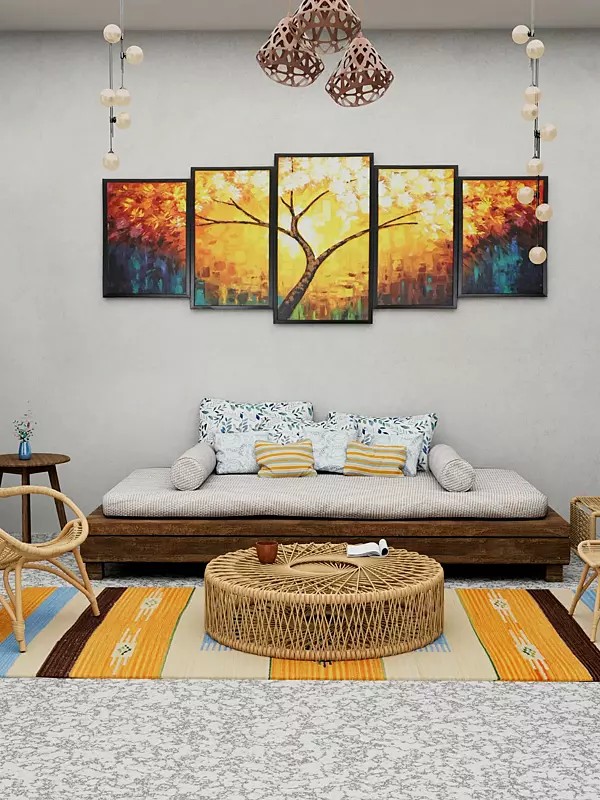 Radiant-Yellow and Ivory Durri from Sitapur