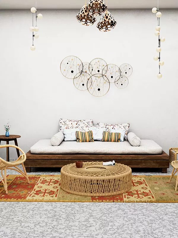 Kilim Handloom Dhurrie from Sitapur with Thread Weave