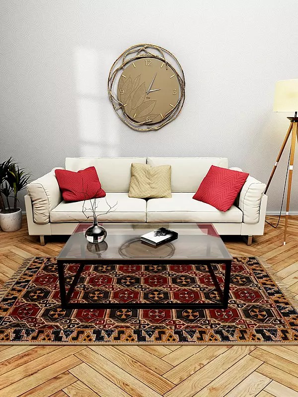 Multicolor Kalamkari Dhurrie from Telangana