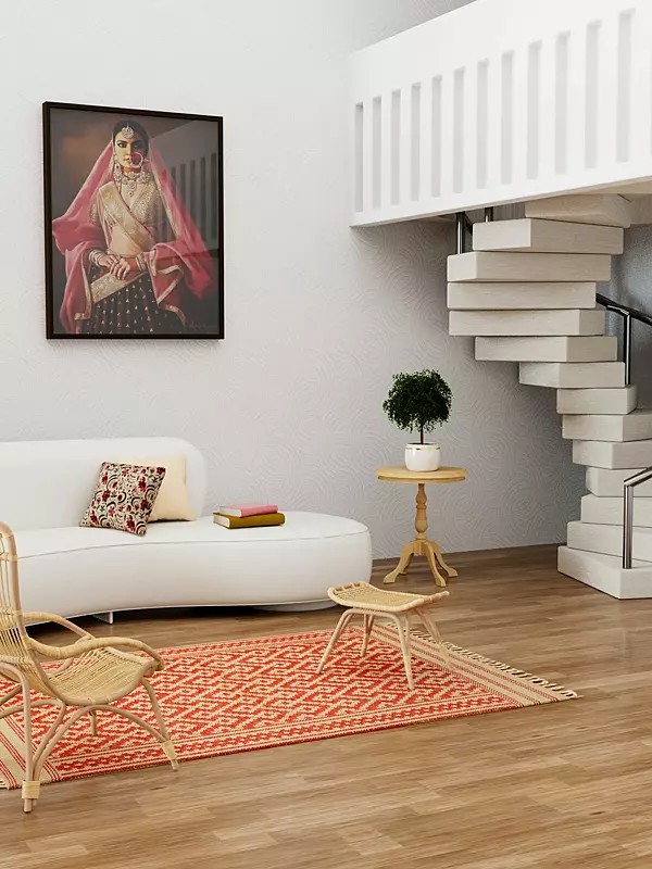 Kalamkari Aasan from Telangana with Printed Bootis