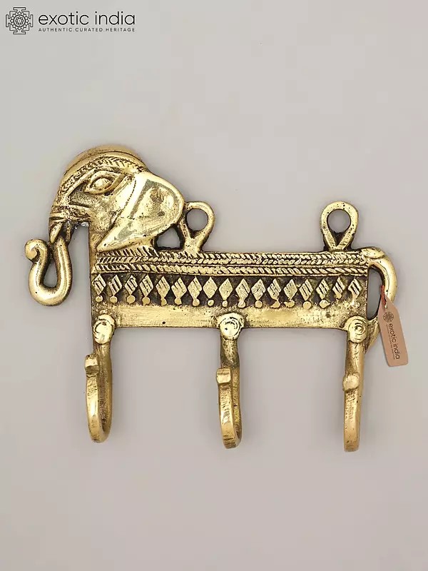 6" Tribal Face Mask Wall Hanging Key Holder