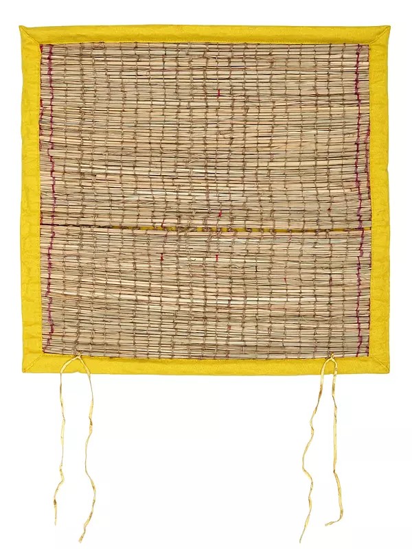 Handmade Kusha and Felt Wool Aasan Mat for Puja, Meditation, Yoga & Japa