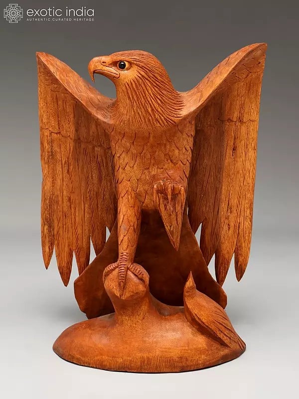 18" Eagle Statue | Wood Carving