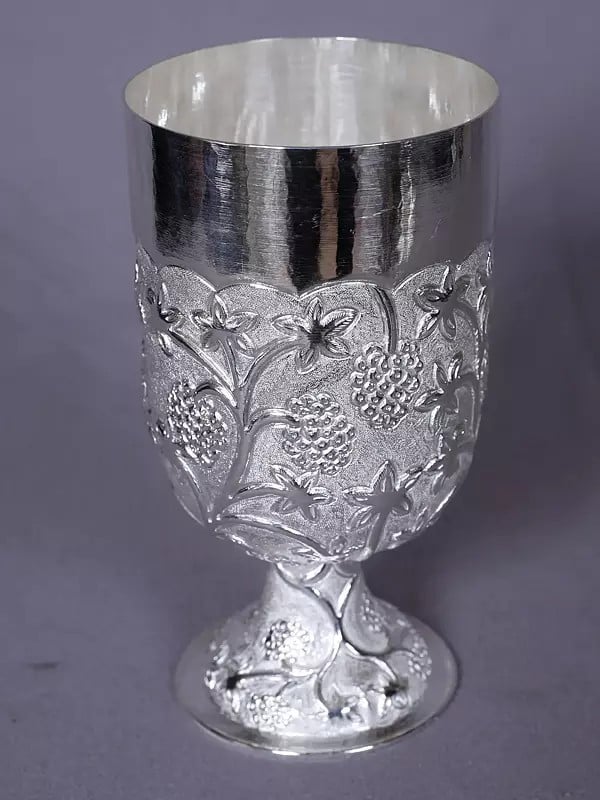 Decorative Designer Silver Glass From Nepal | Kitchen Decorative Item