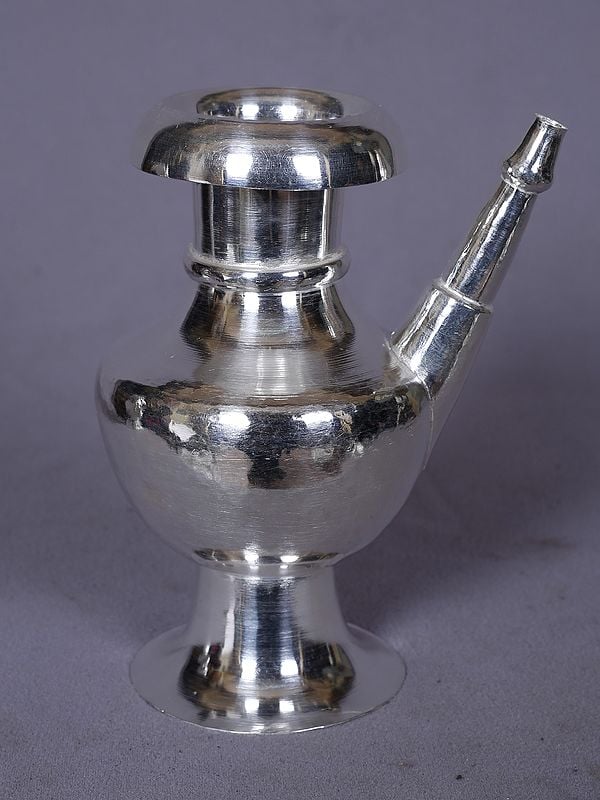 Silver Sada Karuwa (Pooja Jug) From Nepal | Decorative And Ritual Item