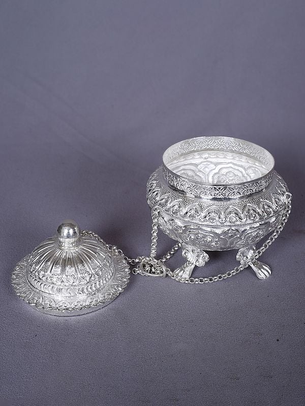 Designer Decorative Silver Bowl From Nepal | Home Decorative Item