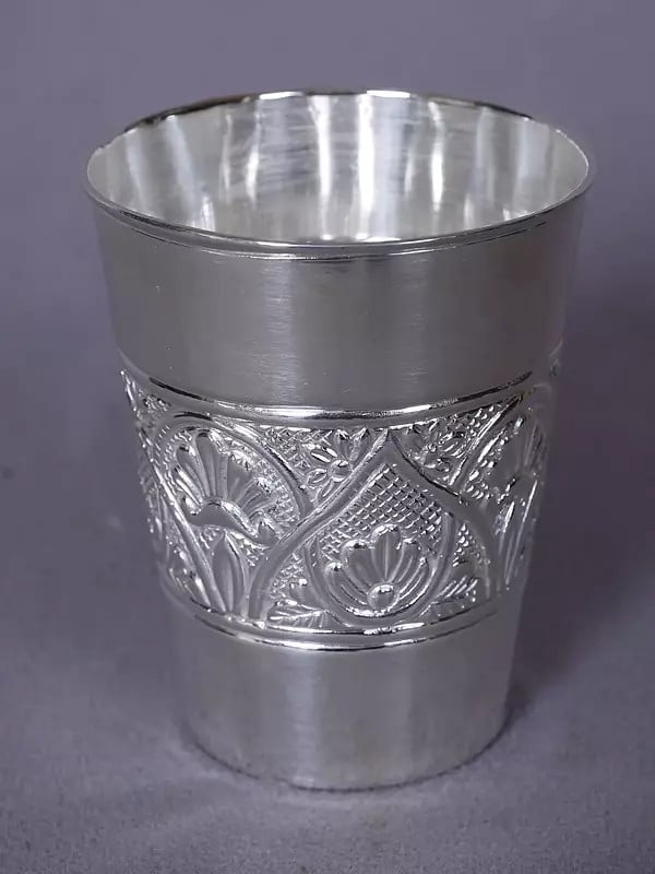 Silver Designer Glass From Nepal | Kitchen And Dining Utensils